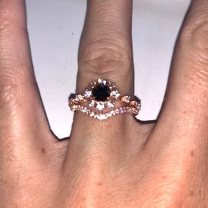 Rose gold coloured ring